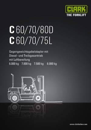 Stivuitoare frontale diesel Clark C 80 D