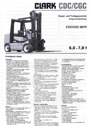 Stivuitoare frontale diesel Clark CDC 60