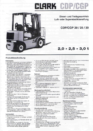 Stivuitoare frontale diesel Clark CDP 25