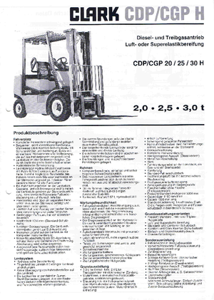 Stivuitoare frontale diesel Clark CDP 20 H