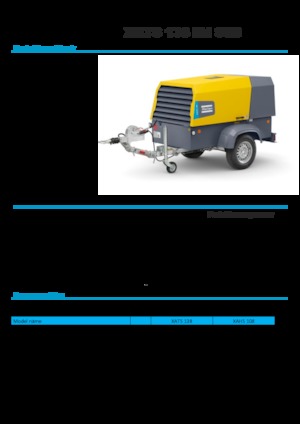 Compresoare de aer portabile - diesel, electrice, pe benzină Atlas Copco XATS 138 Kd