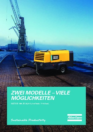 Compresoare de aer portabile - diesel, electrice, pe benzină Atlas Copco XATS 186 Jd
