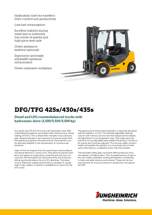 Stivuitoare frontale diesel Jungheinrich DFG 430s