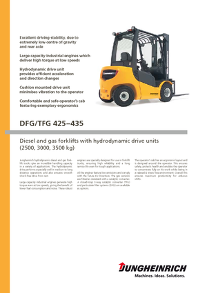 Stivuitoare frontale diesel Jungheinrich DFG 425