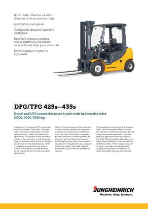 Stivuitoare frontale diesel Jungheinrich DFG 435s