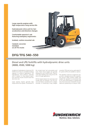 Stivuitoare frontale diesel Jungheinrich DFG 540