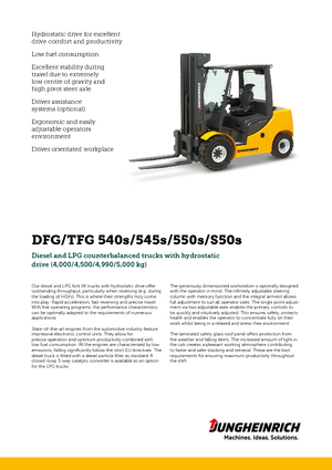 Stivuitoare frontale diesel Jungheinrich DFG 550s