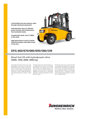 Stivuitoare frontale diesel Jungheinrich DFG S80