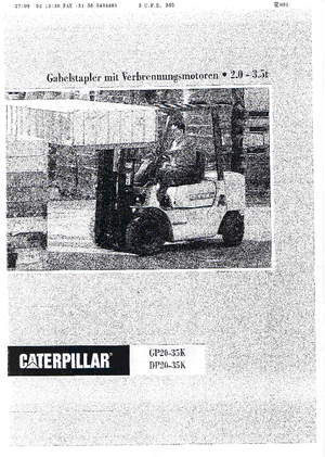Stivuitoare frontale diesel Caterpillar DP 25 K