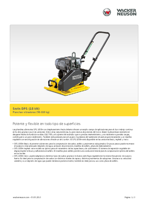 Plăci vibratoare cu o singură direcție Wacker Neuson DPS1850H Vario