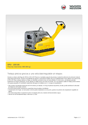 Plăci compactoare reversibile Wacker DPU 100-70 Le