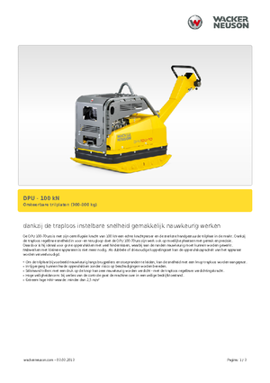 Plăci compactoare reversibile Wacker DPU 100-70 Le