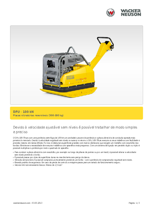 Plăci compactoare reversibile Wacker DPU 100-70 Le
