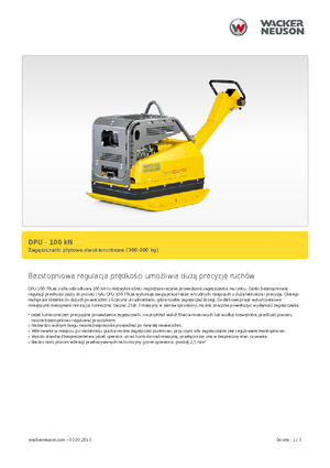 Plăci compactoare reversibile Wacker DPU 100-70 Le
