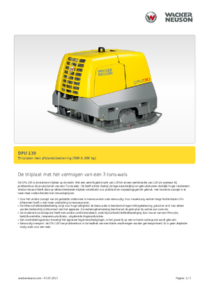 Plăci compactoare reversibile Wacker Neuson DPU130Le