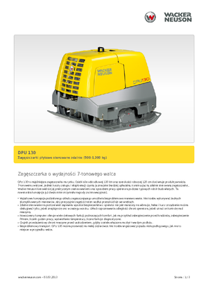 Plăci compactoare reversibile Wacker Neuson DPU130Le