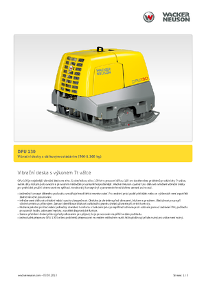 Plăci compactoare reversibile Wacker Neuson DPU130Le