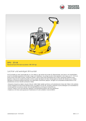 Plăci compactoare reversibile Wacker Neuson DPU 2560Hts