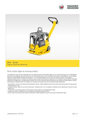 Plăci compactoare reversibile Wacker Neuson DPU 2540H