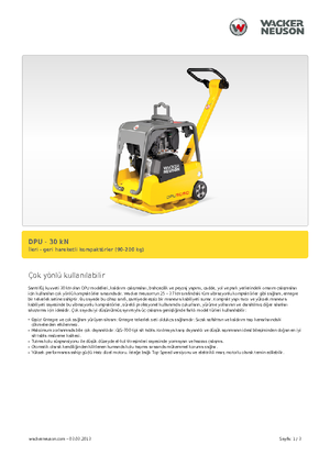 Plăci compactoare reversibile Wacker Neuson DPU3070H