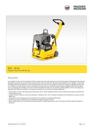 Plăci compactoare reversibile Wacker Neuson DPU3070H