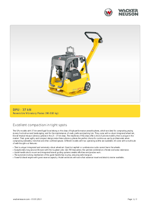 Plăci compactoare reversibile Wacker Neuson DPU3750Hets
