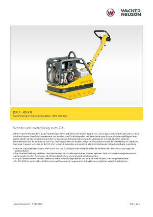 Plăci compactoare reversibile Wacker Neuson DPU45Ye h