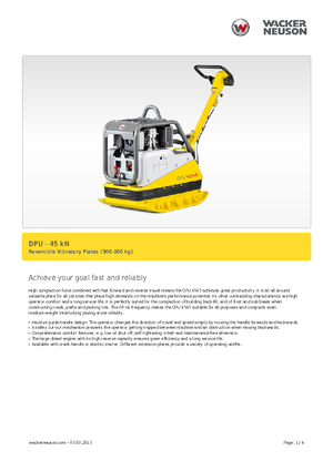 Plăci compactoare reversibile Wacker Neuson DPU 4545 H