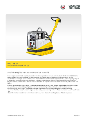 Plăci compactoare reversibile Wacker Neuson DPU 4545 H