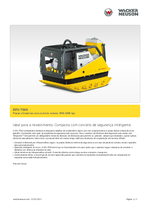 Plăci compactoare reversibile Wacker Neuson DPU 7060 Fe