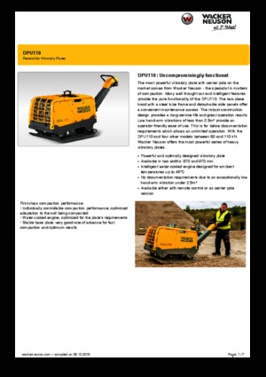 Plăci compactoare reversibile Wacker Neuson DPU110 Lem 970