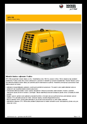 Plăci compactoare reversibile Wacker Neuson DPU 130 r