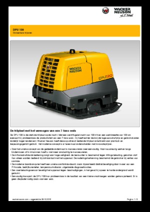 Plăci compactoare reversibile Wacker Neuson DPU 130 r