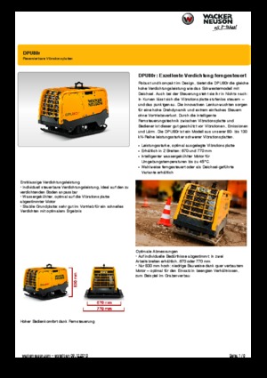 Plăci compactoare reversibile Wacker Neuson DPU80r Lem 670