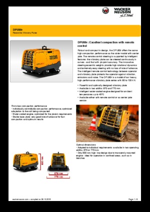 Plăci compactoare reversibile Wacker Neuson DPU80r Lem 670