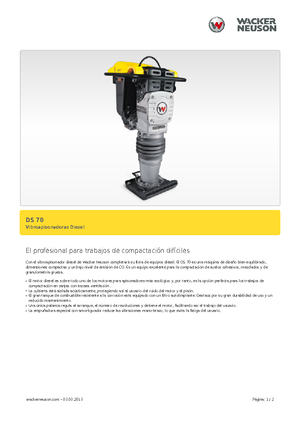 Maiuri compactoare pe benzină și Diesel Wacker DS 70,11