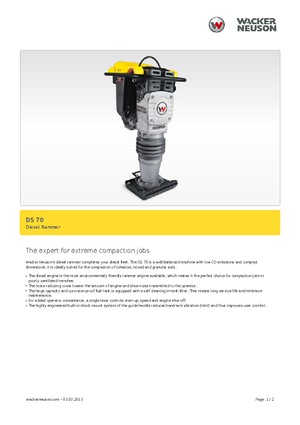 Maiuri compactoare pe benzină și Diesel Wacker DS 70,11