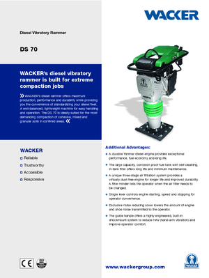 Maiuri compactoare pe benzină și Diesel Wacker Neuson DS 70 13