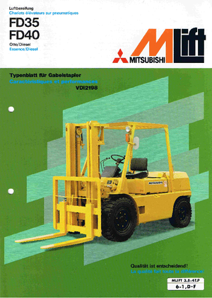 Stivuitoare frontale diesel Mitsubishi FD 40 T