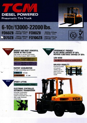 Stivuitoare frontale diesel TCM FD 60 Z 8