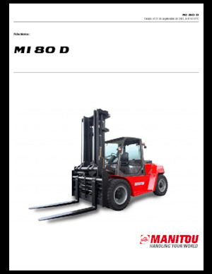 Stivuitoare frontale diesel Manitou MI 80 D