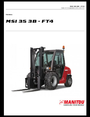 Încărcătoare cu furcă pentru teren accidentat Manitou MSI 35 3B / FT4