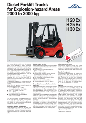 Stivuitoare Diesel rezistente la explozie Linde H 20 D EX Zone 2