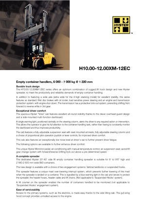 Stivuitoare frontale diesel Hyster H10.00XM 12EC