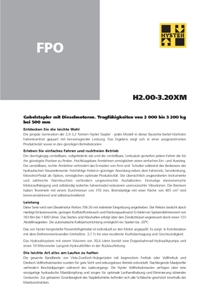 Stivuitoare frontale diesel Hyster H 3.00 XM