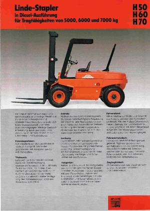 Stivuitoare frontale diesel Linde H 60 D