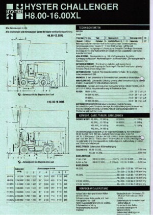 Stivuitoare frontale diesel Hyster H 8.00 XL