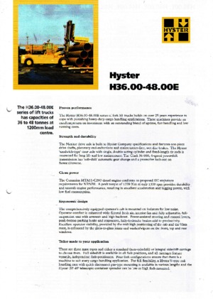 Stivuitoare frontale diesel Hyster H 48.00 E