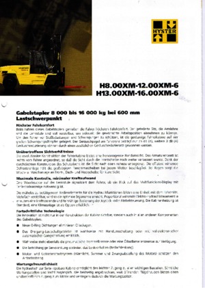 Stivuitoare frontale diesel Hyster H 10.00 XM