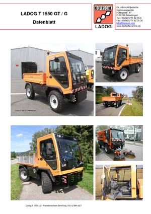 Vehicule municipale multifuncționale diesel Bertsche Ladog T 1550